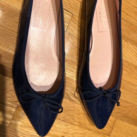 Shoes - Patent navy blue ballerina shoes